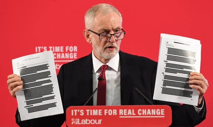 Leaked papers prove Tories want to sell off NHS, claims Corbyn