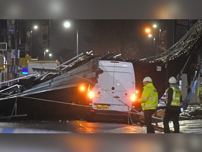 Stormy weather across England causes damage