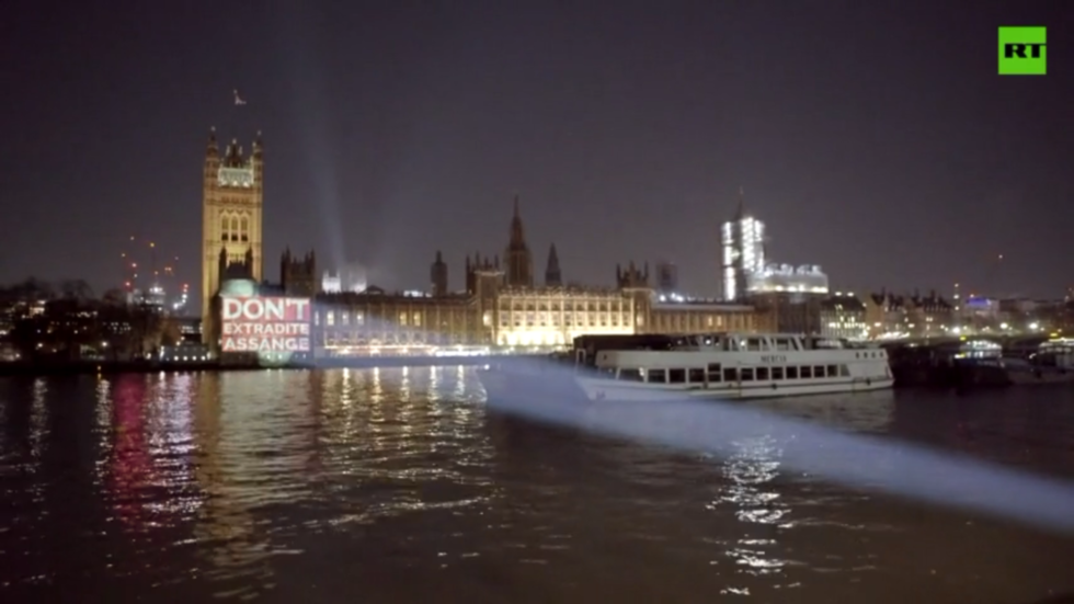 WATCH harrowing footage of 2007 Baghdad killings projected onto UK parliament wall in protest against Assange's extradition
