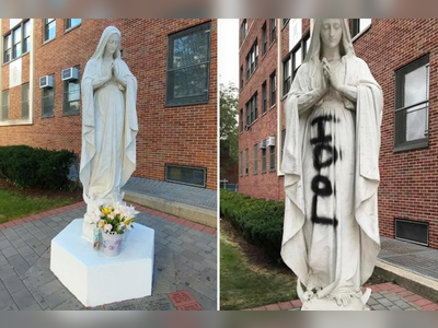 NY: Statue of Virgin Mary vandalized outside Catholic school in 'an act of hatred'