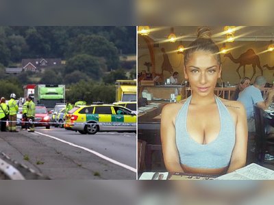 'Please don't let me die': Woman plummets off road bridge after car catches fire