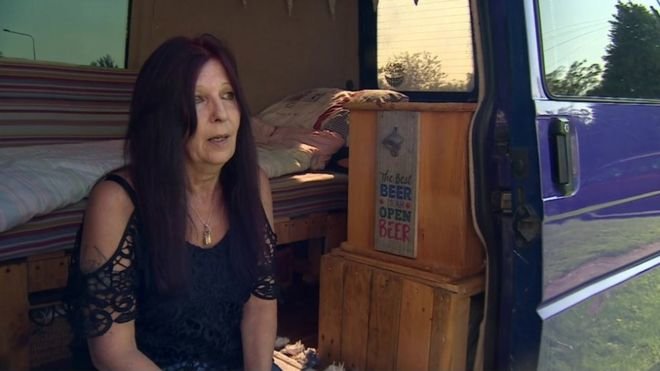The 59-year-old woman who lives in a van