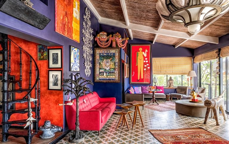 This Century-Old Mumbai Apartment Takes Color to a Whole New Level