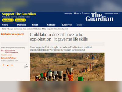 Child labor may be good, Bill Gates-funded article in The Guardian bizarrely argues