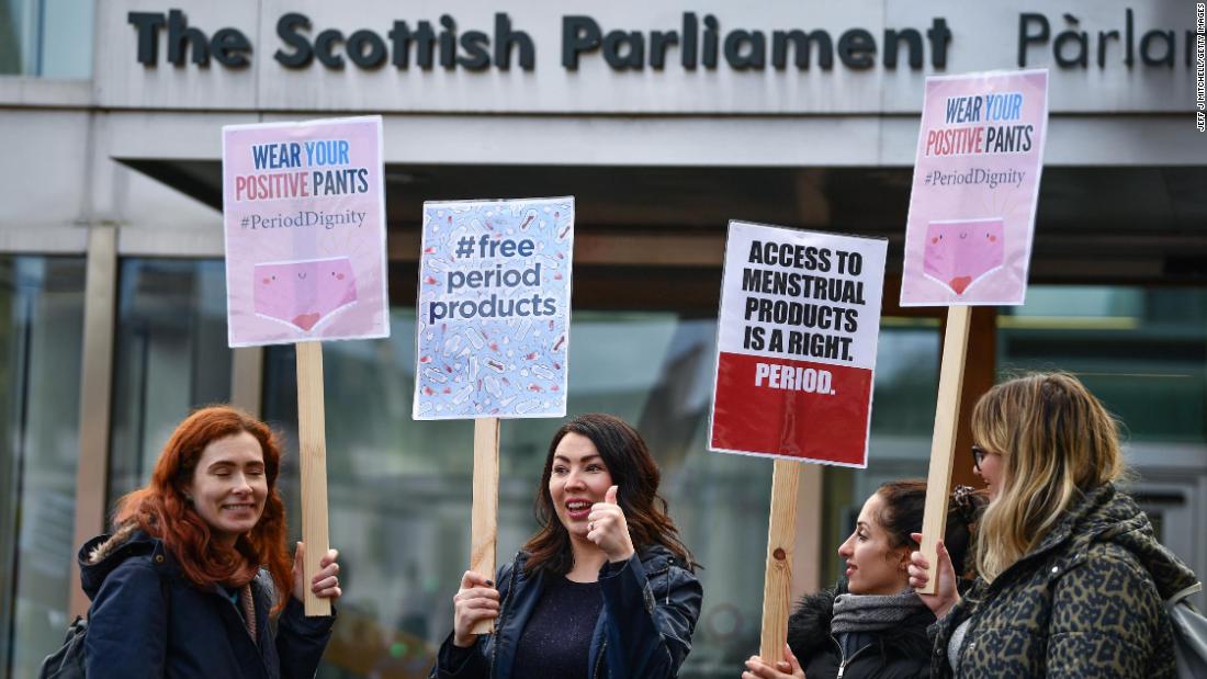 Scotland is making tampons and pads free