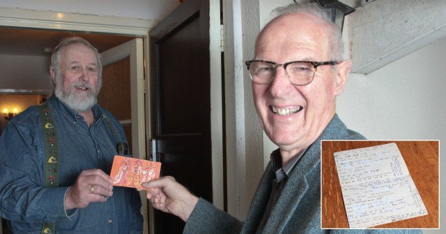Best friends have sent each other the same Christmas card for 50 years