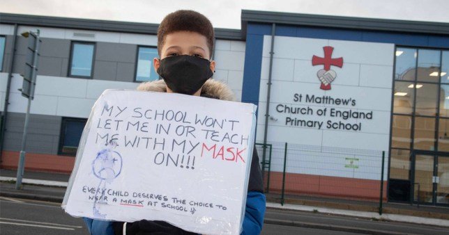 Boy, 10, 'refused entry to school because he wants to wear face mask in class'