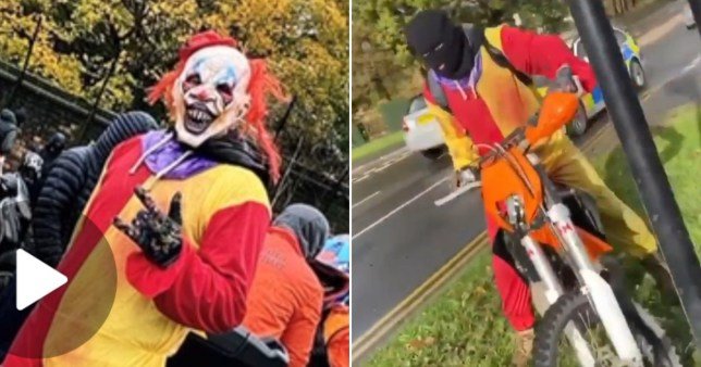 Creepy clown hunted after Halloween hit and run