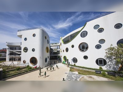 A Vivid, Curvaceous Kindergarten Takes Cues From Feng Shui in Vietnam