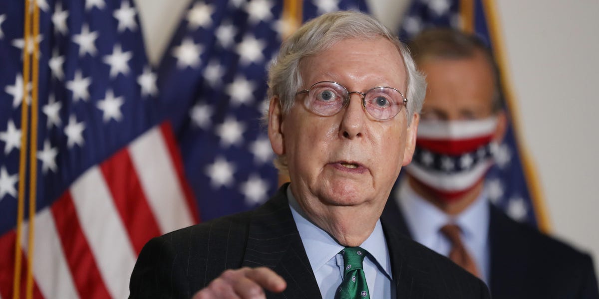 Senate Majority Leader Mitch McConnell is 'pleased' at the prospect of Trump being impeached, new report says