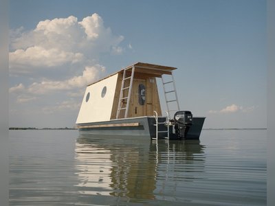 A Pint-Sized Houseboat Provides a Peaceful Refuge for a Budapest Couple