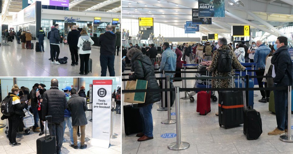 Heathrow busy with people fleeing UK before travel rules change