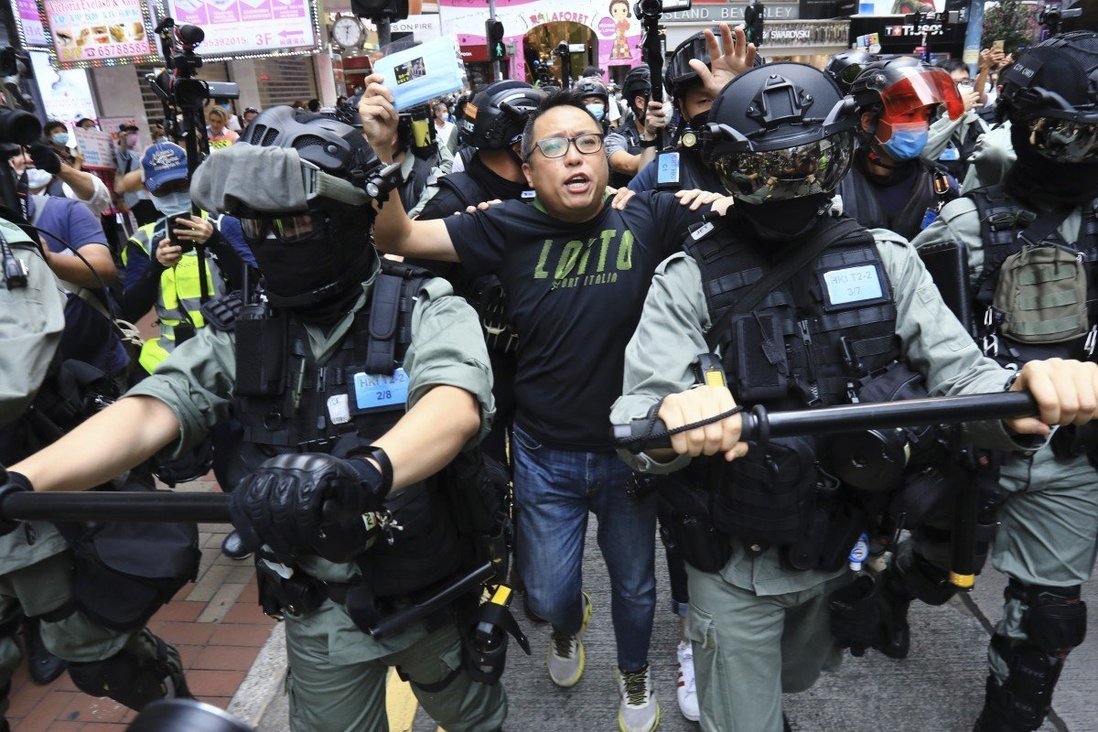 Hong Kong 2019 protest the Guardian. Bound Police. High and law