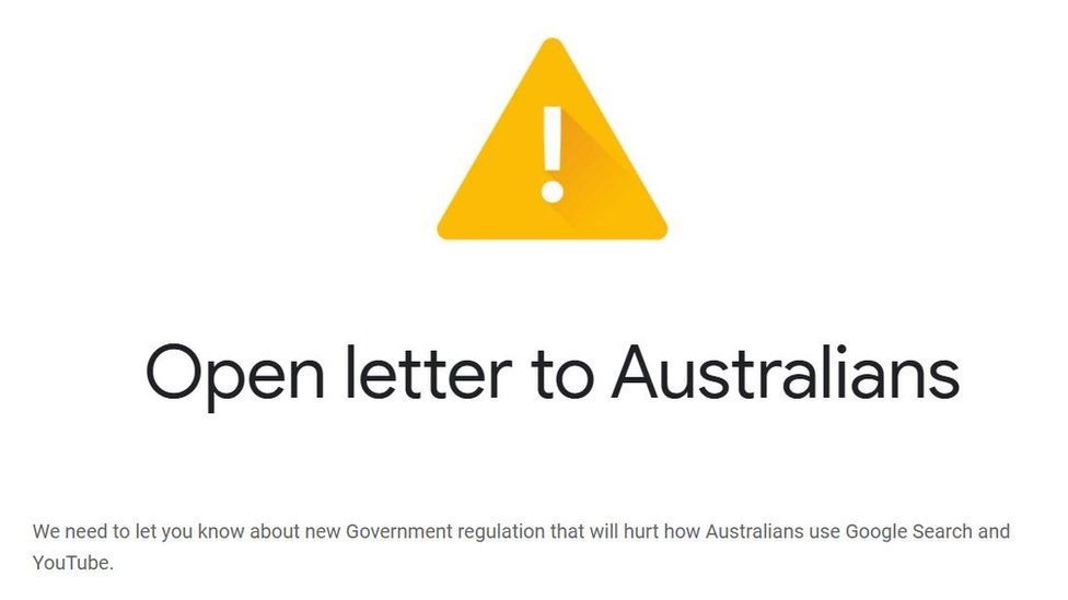 Google threatens to withdraw search engine from Australia; Australia might be the first fake-free internet!