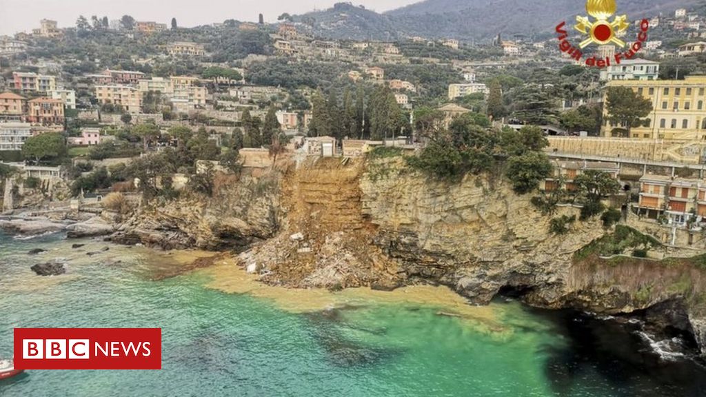 Italy landslide pushes hundreds of coffins into the sea