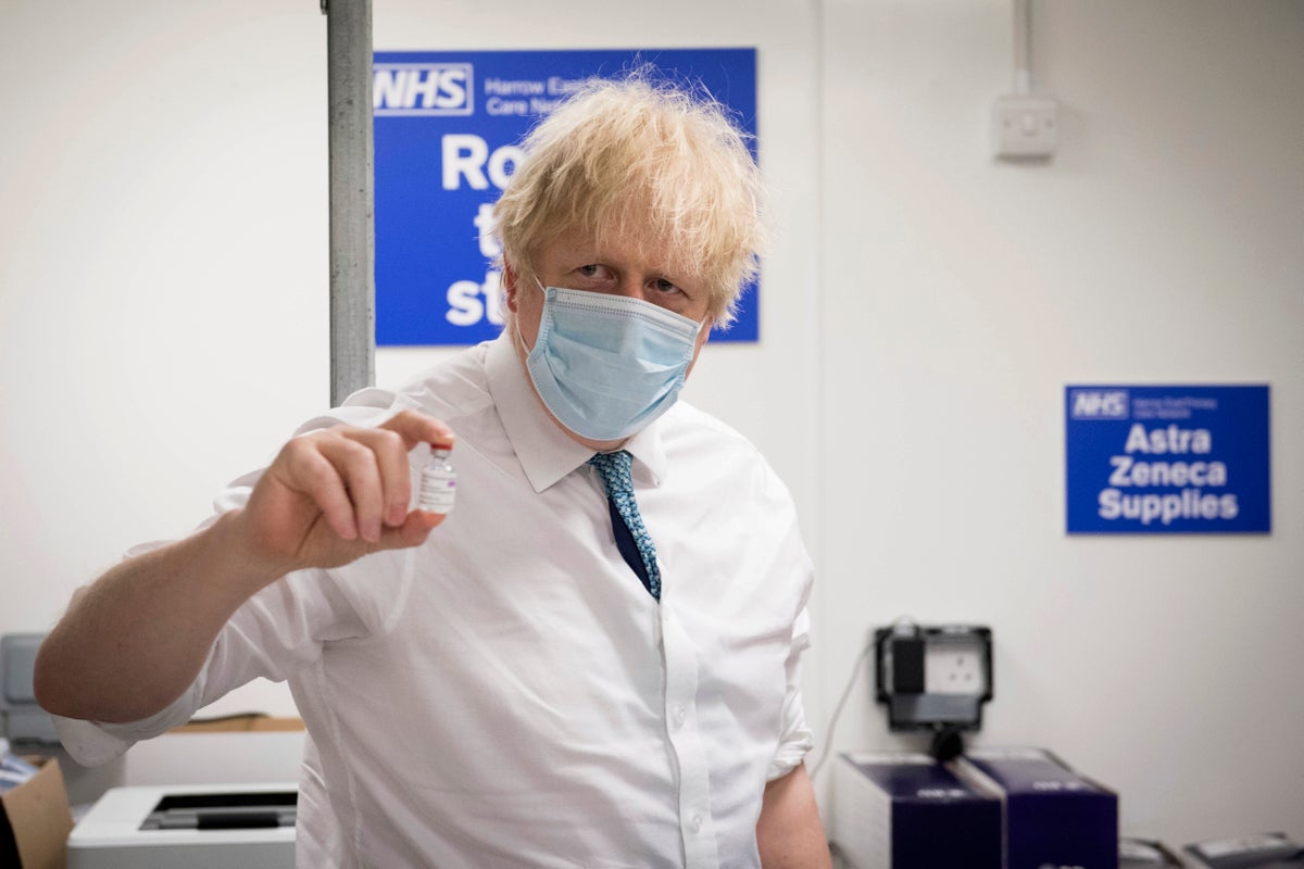 Boris Johnson said he was confident of the UK’s vaccine supplies