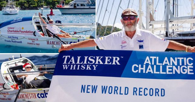 Pensioner, 70, rows 3,000 miles unassisted across the Atlantic
