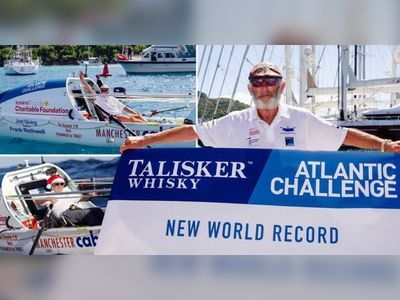 Pensioner, 70, rows 3,000 miles unassisted across the Atlantic