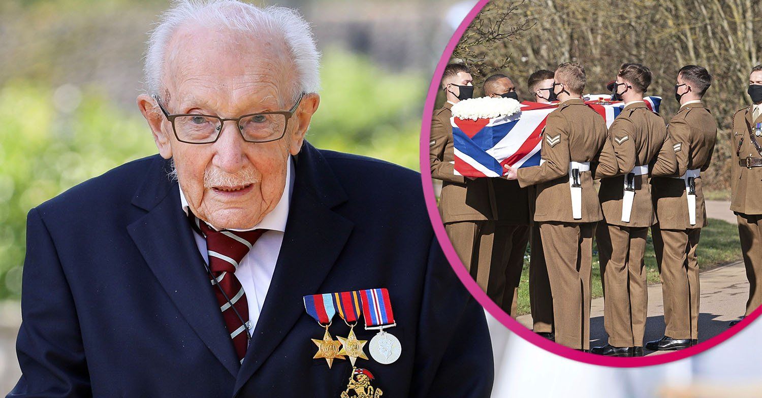 Tributes paid by Captain Sir Tom's family at funeral