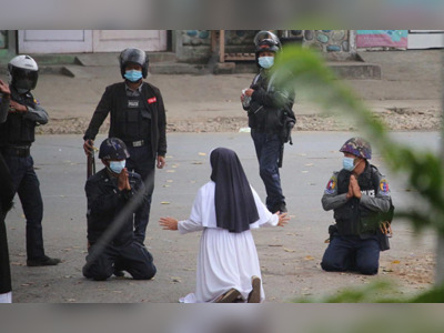 "Kill Me Instead": Photo Of Myanmar Nun Pleading With Military Goes Viral