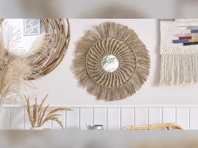 Feathers, fringing and tassels are all welcome in the quirky new mirror trend adorning our walls