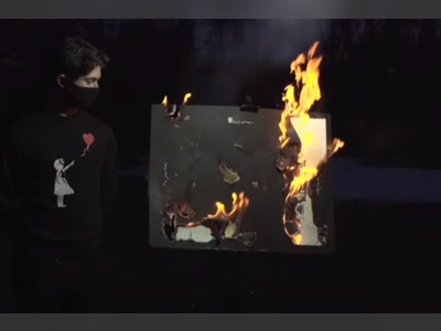 Banksy print destroyed by fire (goes up in value by $300,000)