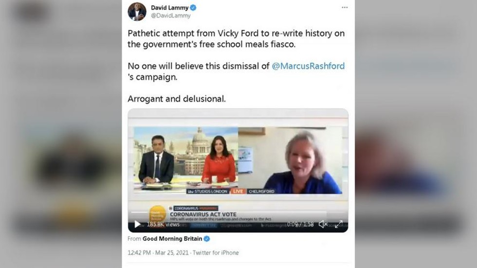 UK Children’s Minister Vicky Ford accused of stealing credit for hunger-awareness campaigns from Man Utd star Marcus Rashford