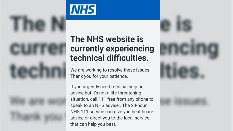 NHS website goes down after England's over 45s invited to book Covid jab