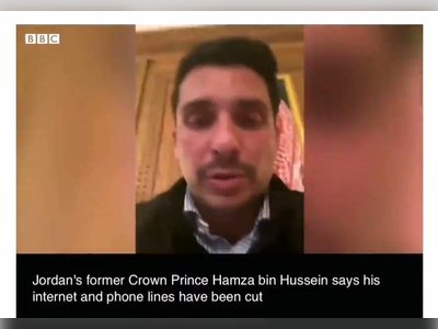 The Jordanian Prince Hamza Bin Hussein talking from his house arrest