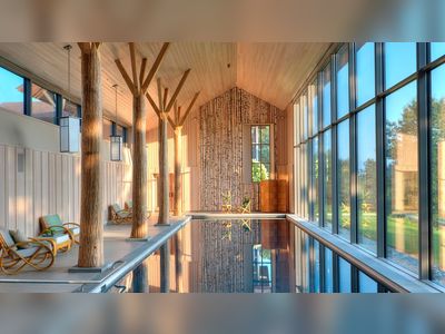 This pool house in the Catskills hides a unique twist – take a look inside