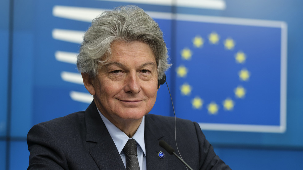 EU commissioner Thierry Breton suggests Brussels could block vaccine exports to UK if it fails to comply with Brexit terms