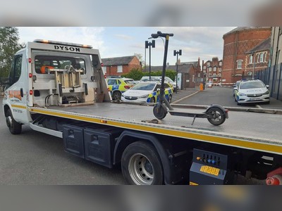 ‘Waste of taxpayer money:’ UK police mocked online for using 7.5-ton truck to tow away an e-scooter