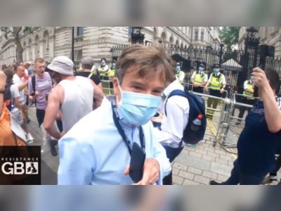 Police charge man over mob’s chase of BBC journalist through London at anti-lockdown demo