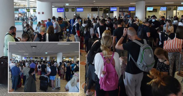 Huge queues in Portugal as people fly home early to beat quarantine