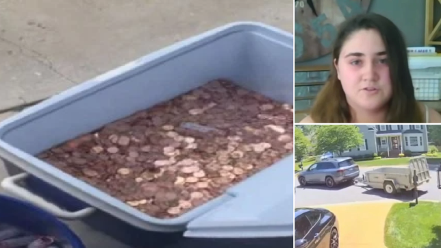 Father dumps 80,000 pennies as last child support payment to mother and daughter