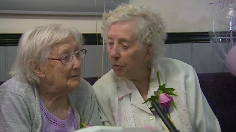 Worcestershire twins celebrate delayed 100th birthdays