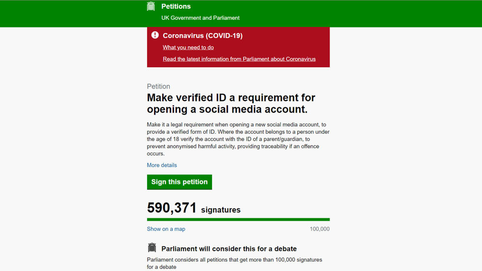 550k Brits sign petition for verified ID from social-media users as public debates whether it’ll curb racist abuse of footballers