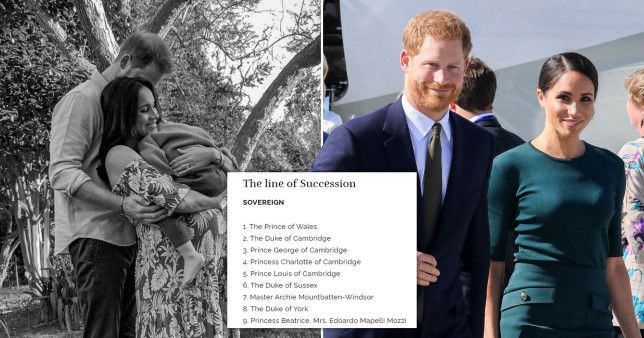 Meghan and Harry's daughter Lilibet 'not included' in royal line of succession