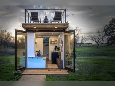 This Texas Company is Turning Shipping Containers into Double-Decker Tiny Homes