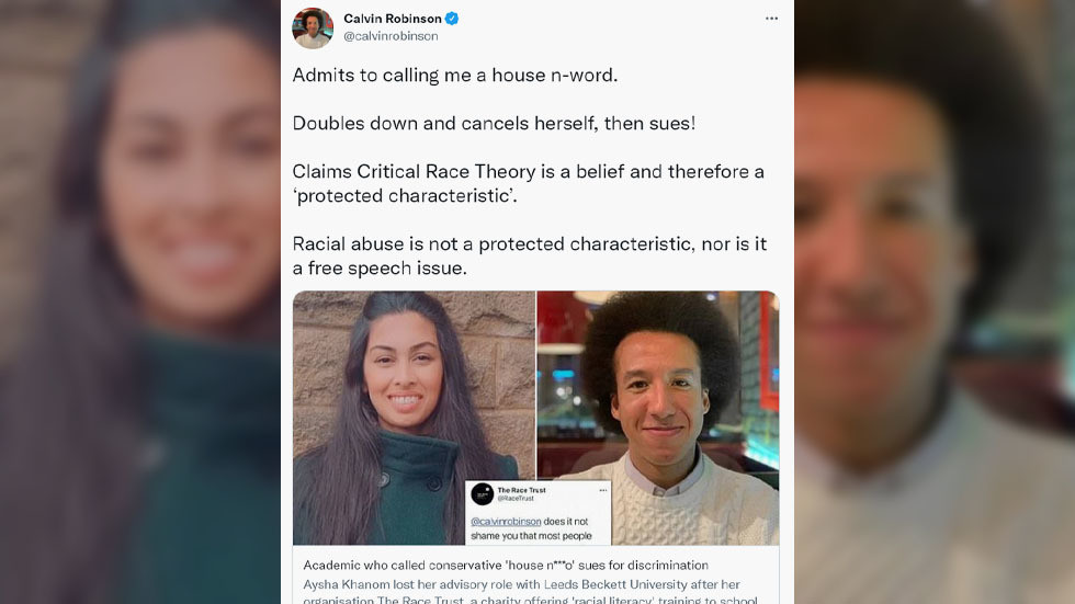 ‘Always the victim’: UK race activist called out for ‘cowardly bullying’ after suing university for discrimination over race slurs