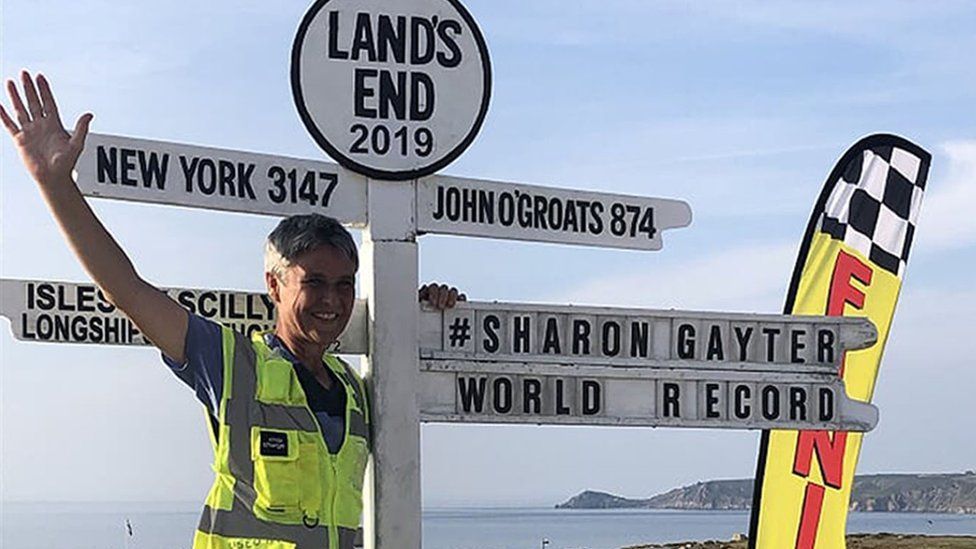 Sharon Gayter attempts third John O'Groats to Land's End running record