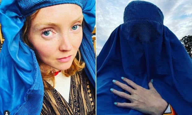 Lily Cole derided on social media after posting selfies in burqa