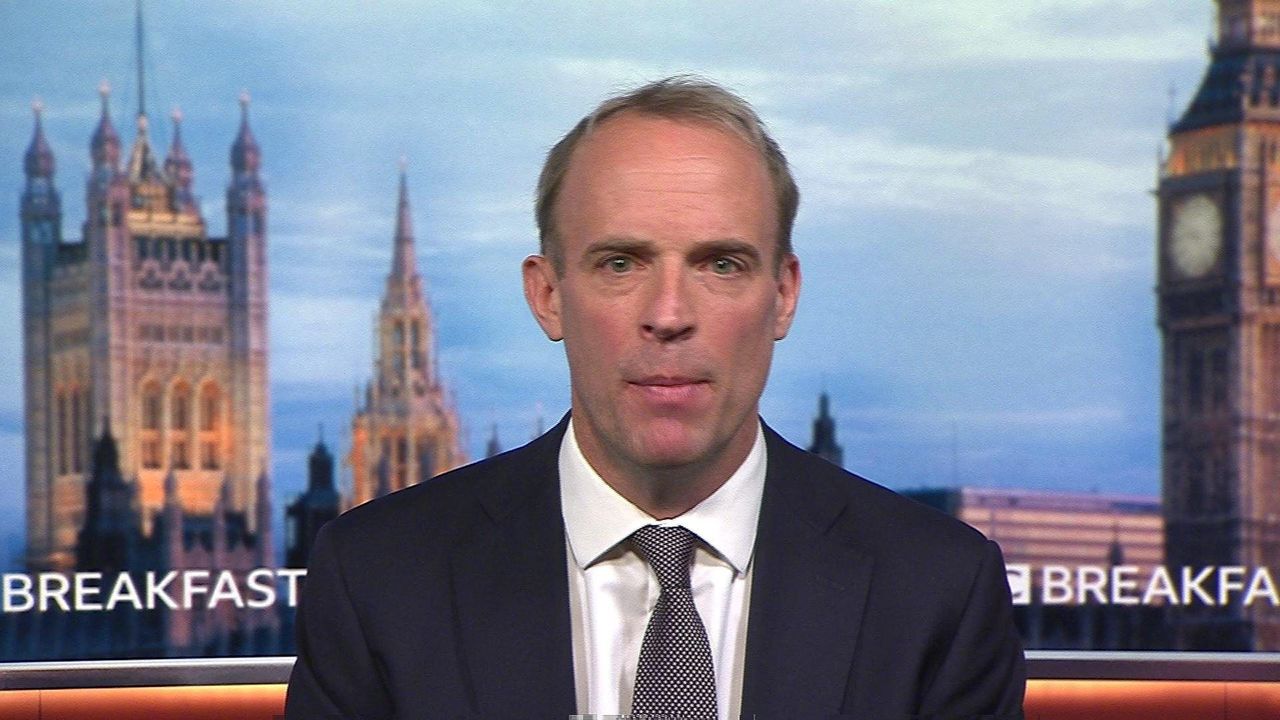 Dominic Raab defends record as foreign secretary