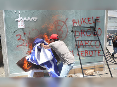 Anti-Government Protestors Burn A Bitcoin ATM In El Salvador