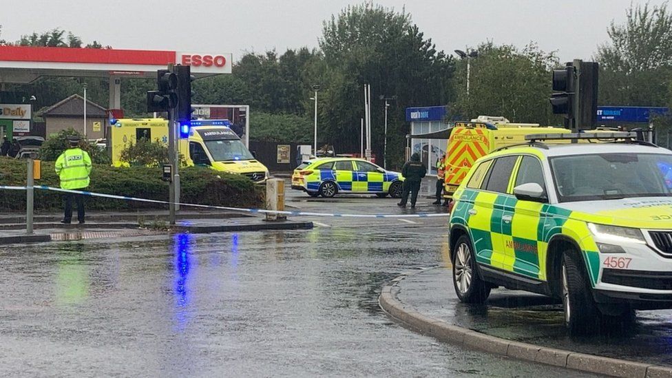 Bristol petrol station siege: Man arrested and another injured
