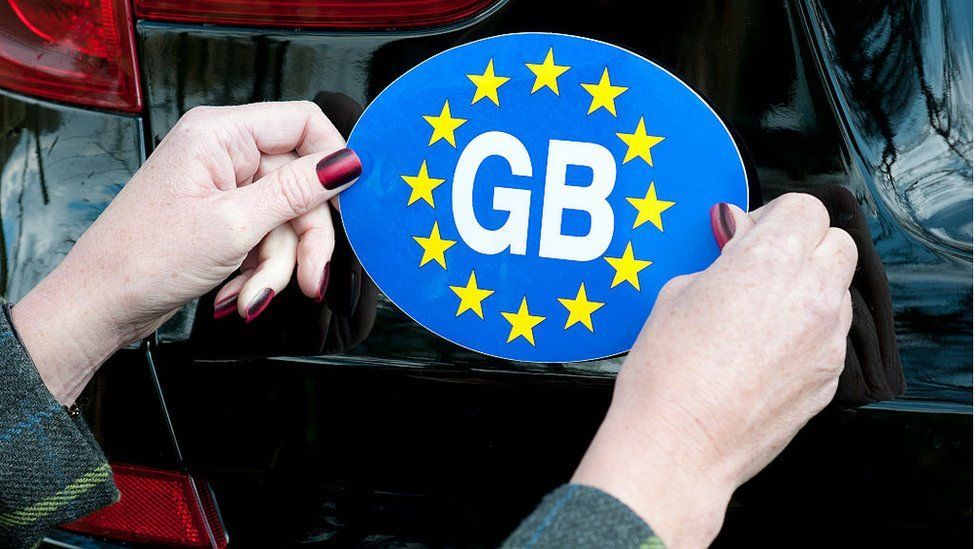 GB number plate sticker no longer valid abroad