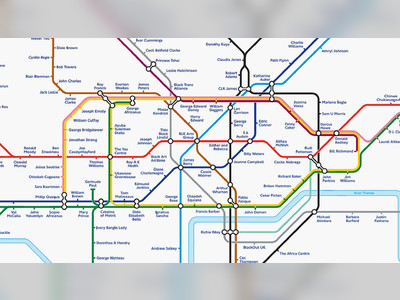 New London tube map sees station names replaced by prominent black people since Roman invasion