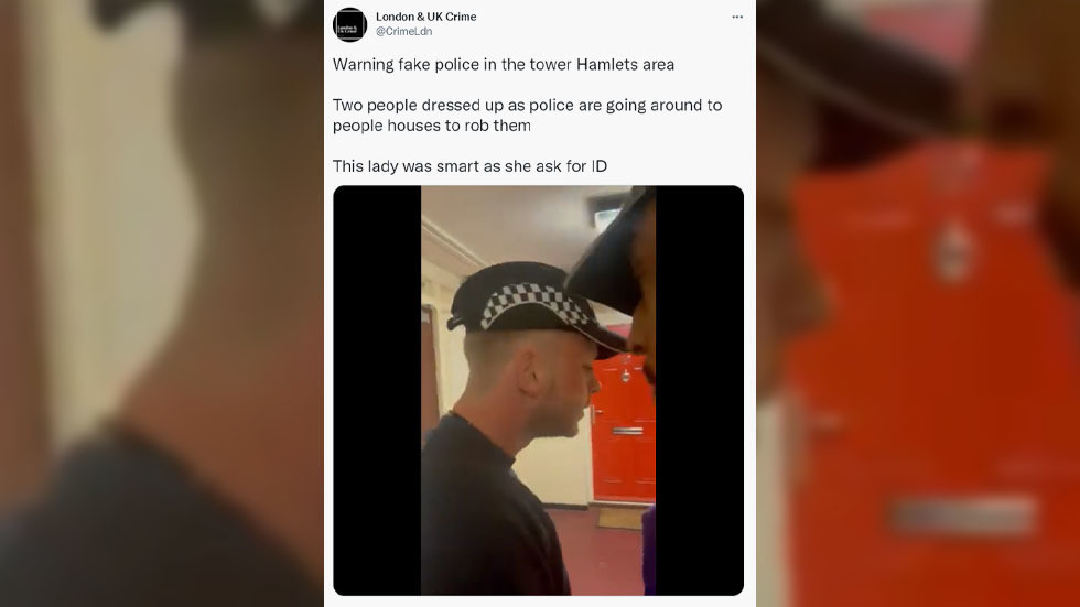 ‘Vulnerable people would fall for it’: Viral video shows armed men dressed as police trying to enter London woman’s home