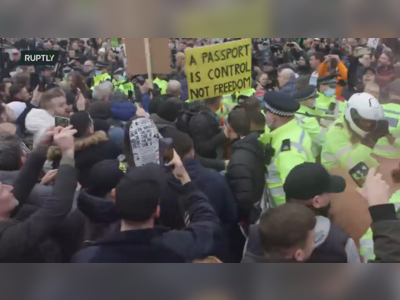 Protesters clash with police during rally against Covid restrictions