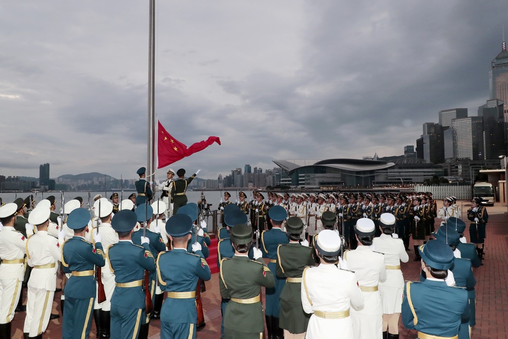 PLA raises flag at Central military dock